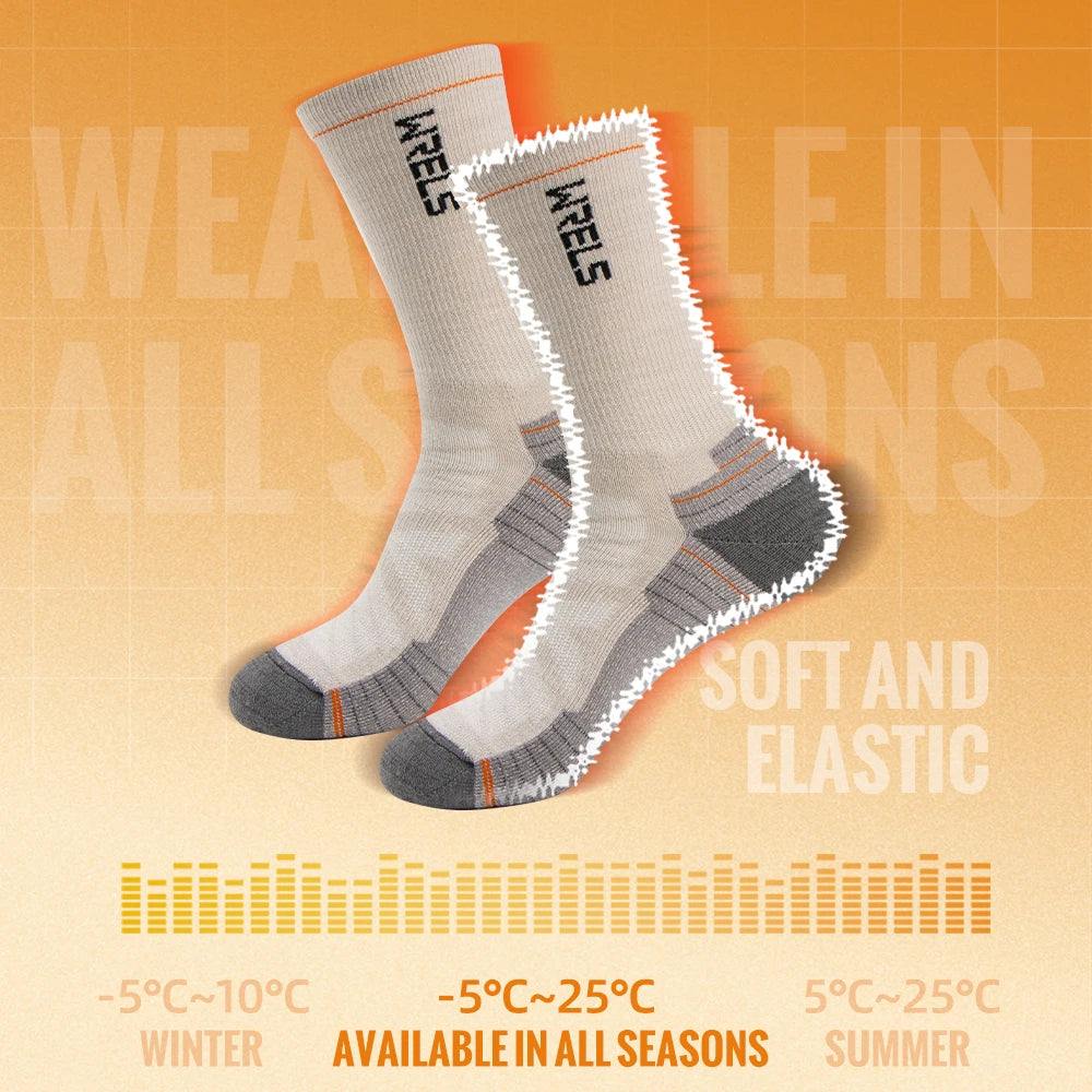 🥾 WRELS Merino Wool Cushion Hiking Socks