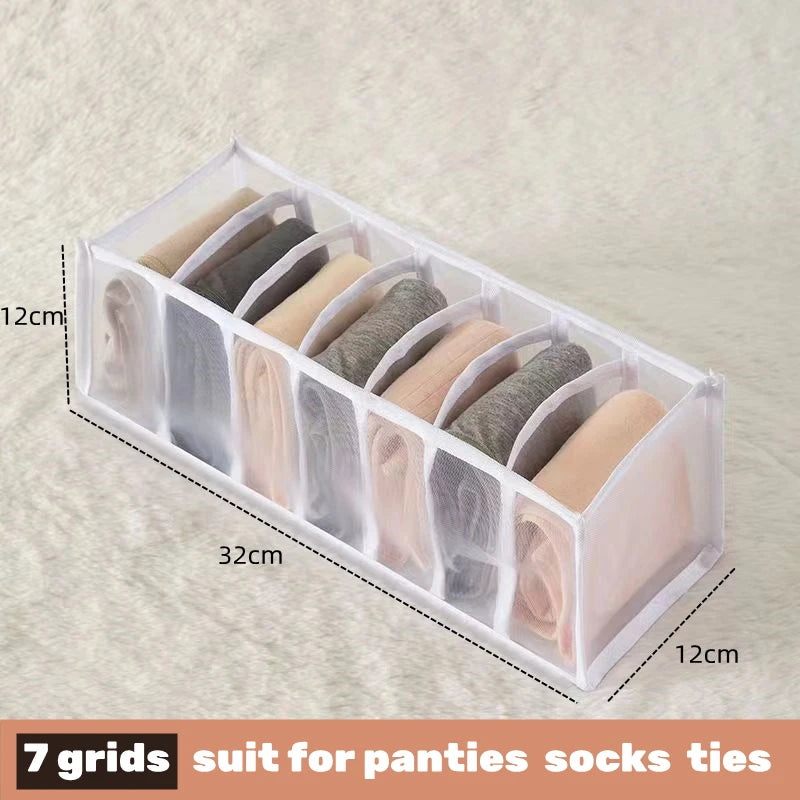 📂 Multi-Grid Wardrobe Organizer & Drawer Divider Box