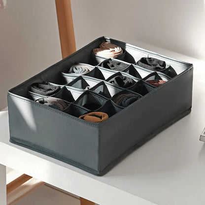📂 Multi-Grid Wardrobe Organizer & Drawer Divider Box