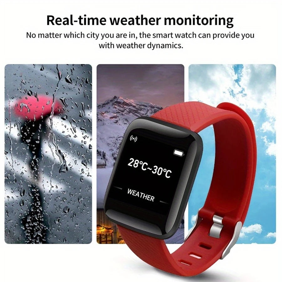⚡ Smart Fitness Watch with Message Reminders for Android & iOS