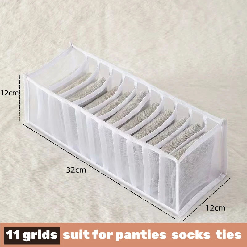 📂 Multi-Grid Wardrobe Organizer & Drawer Divider Box