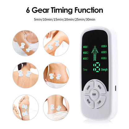 ⚡ 6-Mode Electronic Pulse Massager for Full-Body Muscle Relaxation