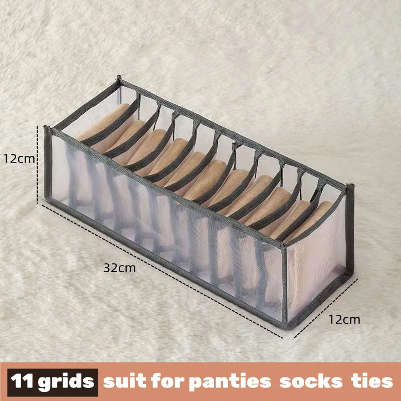 📂 Multi-Grid Wardrobe Organizer & Drawer Divider Box