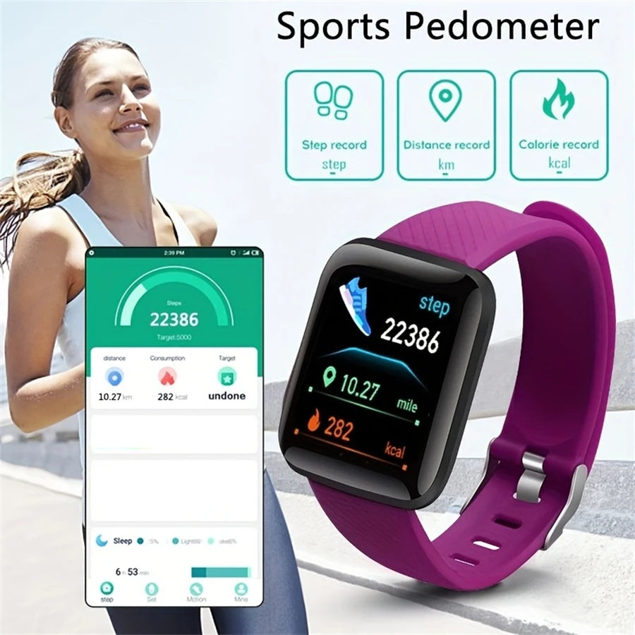 ⚡ Smart Fitness Watch with Message Reminders for Android & iOS