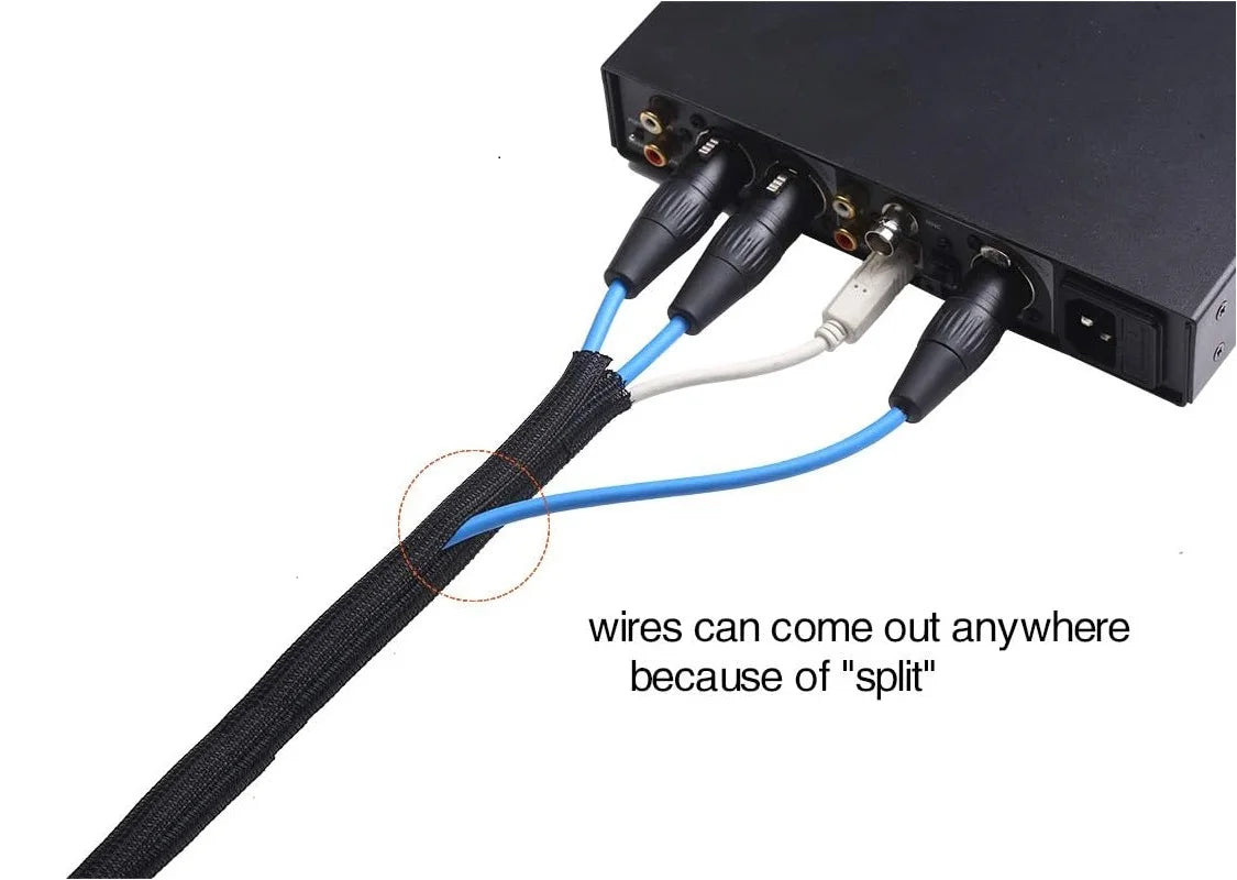 ⚡ Flexible Cable Management Sleeve for Home, Office, and Auto Wiring