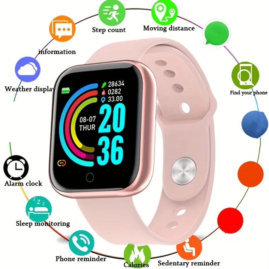 ⚡ Smart Fitness Watch with Message Reminders for Android & iOS