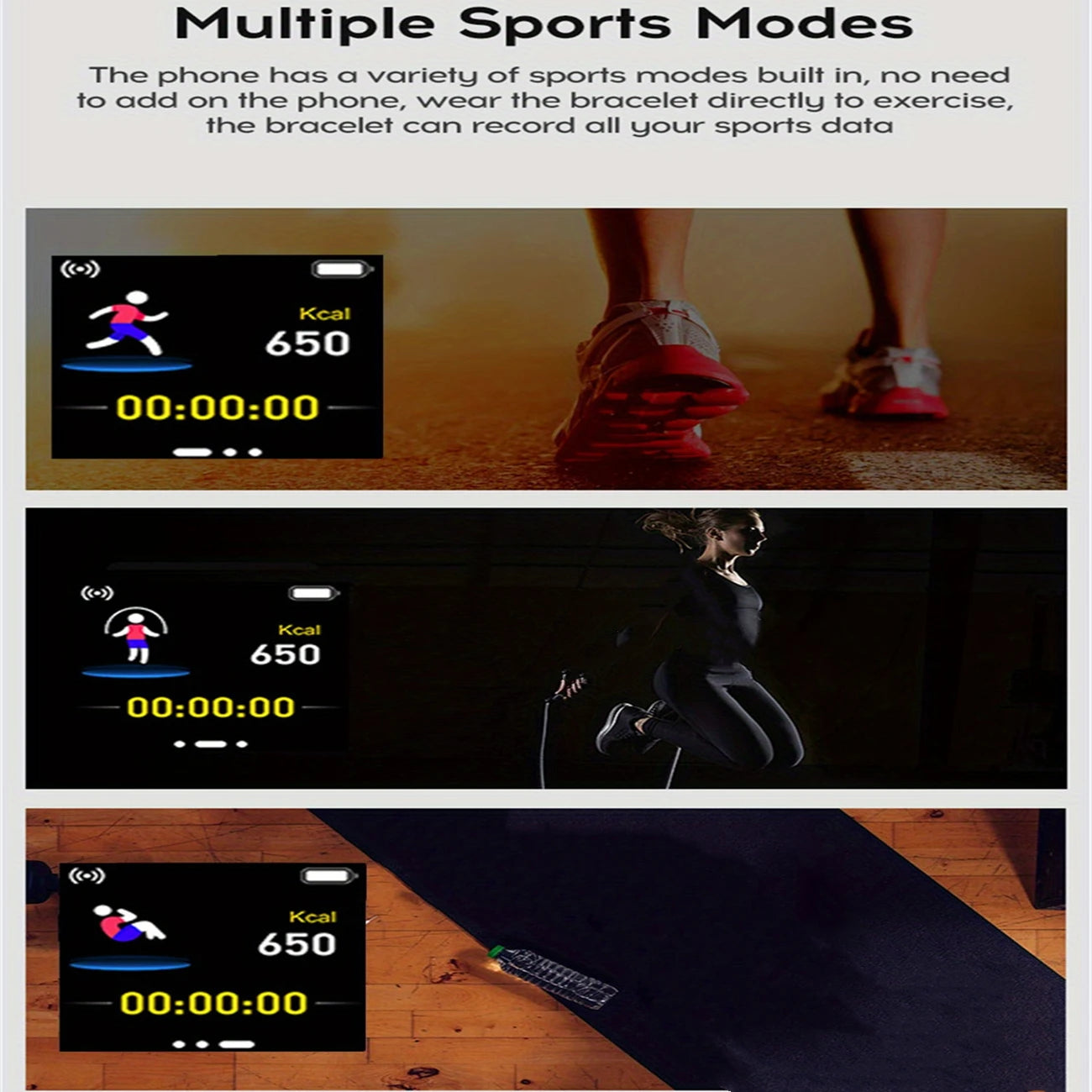 ⚡ Smart Fitness Watch with Bluetooth Music Player & Sleep Monitor