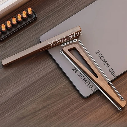 Portable Foldable Wooden Laptop Stand (Ergonomic 12° Riser)