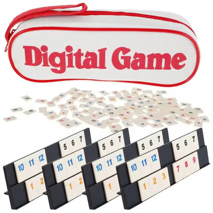 🎲 Premium Travel Rummy Tile Game Set (Compact Case Included)