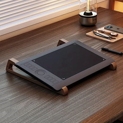 Portable Foldable Wooden Laptop Stand (Ergonomic 12° Riser)