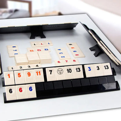 🎲 Premium Travel Rummy Tile Game Set (Compact Case Included)